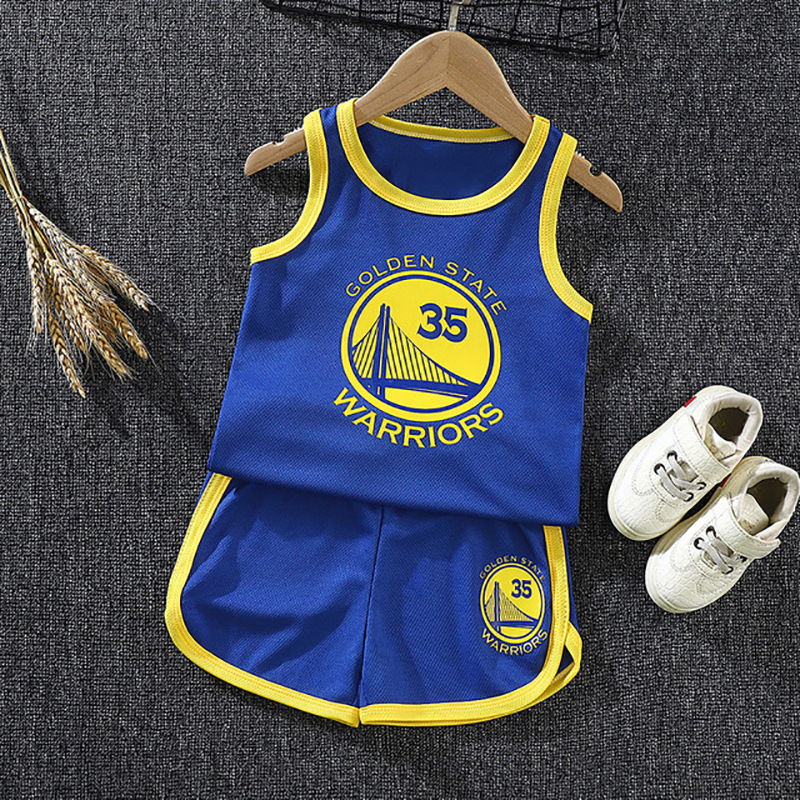 2021 Summer Short Cartoon Print Tops Outfits New Baby Overstock Sports Basketball Children Clothing newborn jersey outfit kid