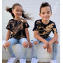 Conyson Wholesale Summer Toddle Boy Cotton Clothes Gold Print Top Baby Boys and Girls Short Sleeve T-shirts