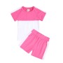 Conyson Wholesale Fashion Custom T-shirt+Short Toddler Baby Girls Clothes Set Designers Logo Kids Clothes Summer Tracksuit Suits