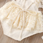 Conyson Wholesale Latest Design Summer Fluffy Lace Embroidery Boutique Flowers Girls Jumpsuit newborn Baby Rompers