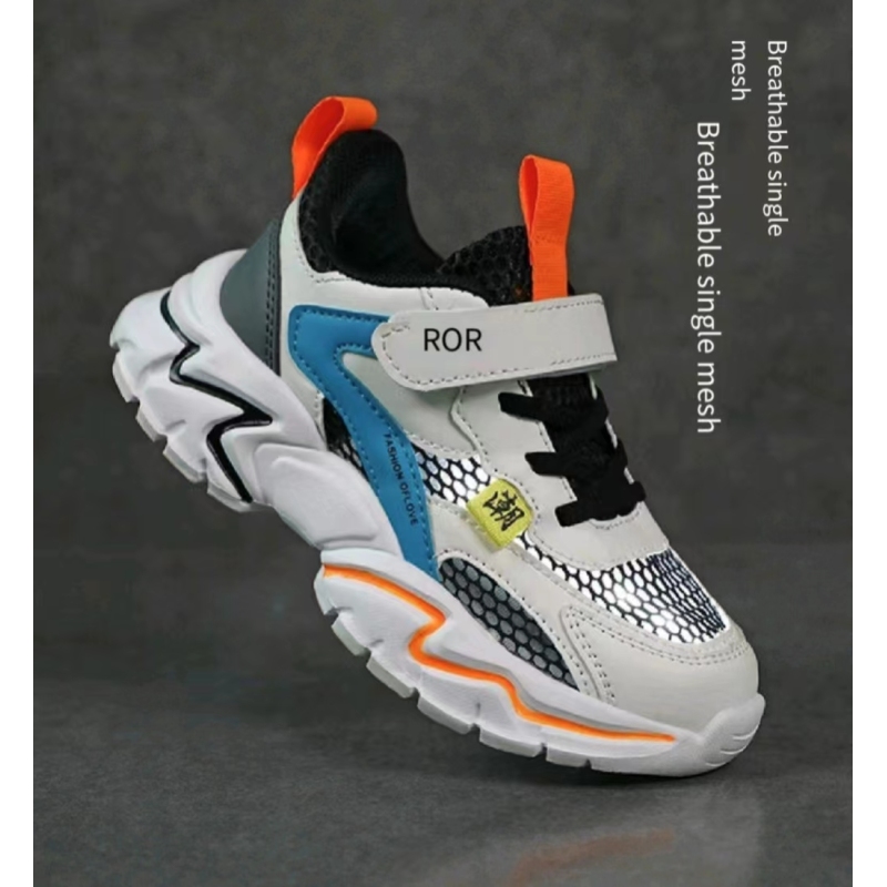 Conyson Hot Wholesale Latest Design Sports Style Solid Mesh Breathable Lightweight Rubber Kids Shoes Boys Casual Sneakers