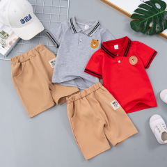 Conyson Summer Newborn Bulk Boutique Fashion Kids Clothing Suits 0-6 Years Little Boys Blouse Shorts 2 Pieces Kids Sets