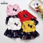 2021 New Girls Casual Little Floral Dresses Cute Bow Baby Girl Fall Clothes Girls Long Sleeve Dress