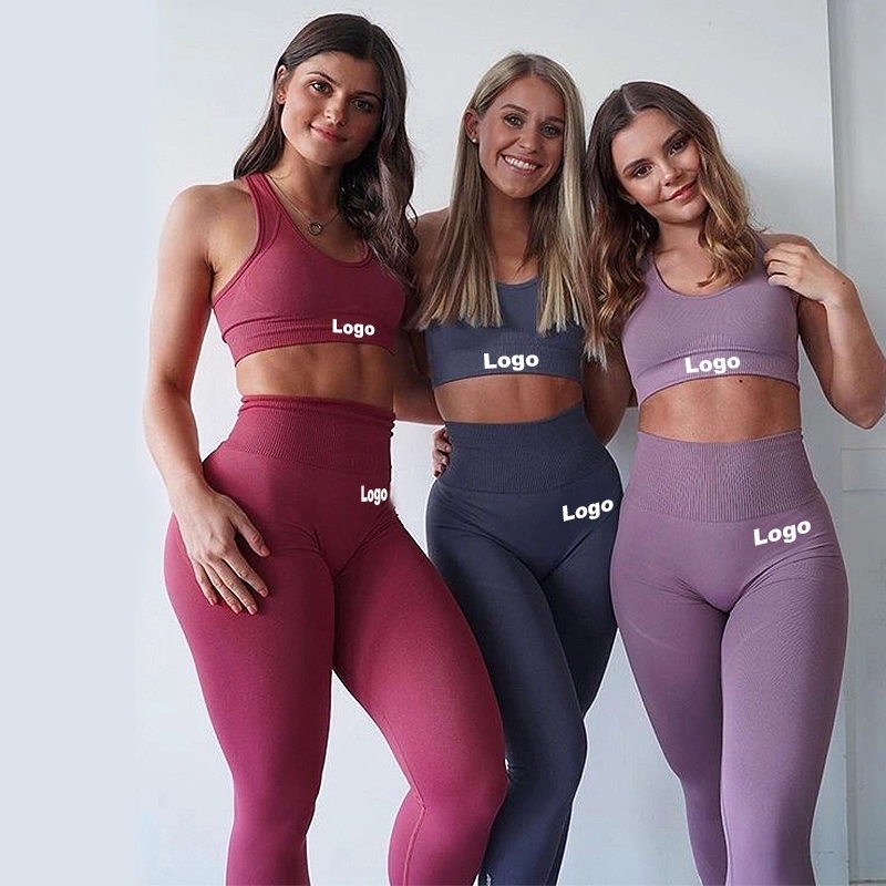 Conyson Wholesale Custom Clothing Ladies Gym Fitness Sports Workout Casual Clothes Suit Seamless Women Active Wear Yoga Set