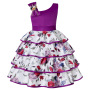 Hot Sale Baby Girls Dresses Wholesale Summer Children Clothing New Baby Girl Party Cotton Printed Princess Girls Dress