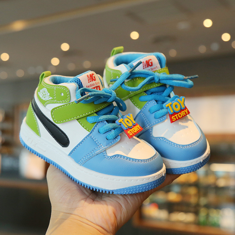 Conyson Kid Sneakers Casual unisex Organizer Football Shoes High Top Non-slip Basketball Shoes Soft Soled Baby Shoes