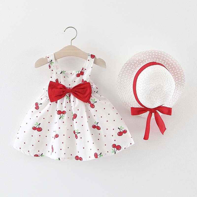 Wholesale Bohemian Collarless Woven Korean Baby Girls New Floral Two Piece Set Princess Dress