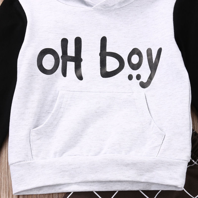 Autumn Winter 2pcs Toddler Infant Newborn children's Kids Boy Clothes Set Hoodies Long Sleeve Shirt Pants Leggings 2Pcs Outfits