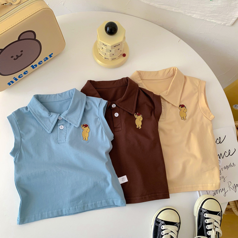 Conyson Wholesale Sleeveless Outfit Cotton Cute Formal Summer Comfortable New Designer 1-4 Years Toddler Sports Clothing Boy Set
