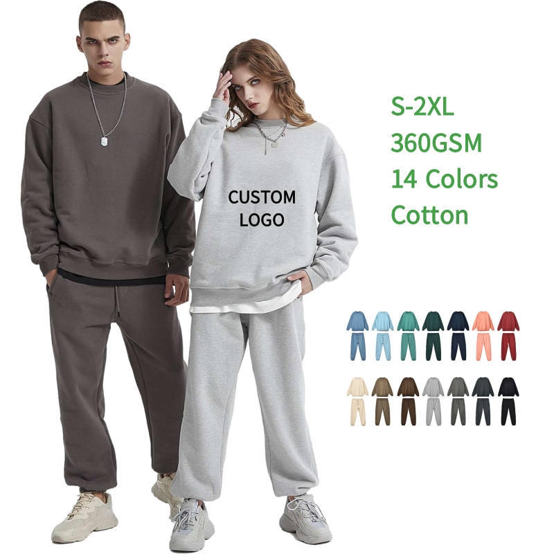 Custom Logo Printing Men Sports Suits Plus Size Side Stripe Hoodie Long Pants Two Piece Outfit Cotton Splice Patchwork Sets