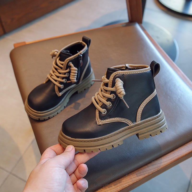 Conyson rts wholesale winter Korean fashion design children Non-slip kids girl Outdoor snow walking warm fur Martin boot shoes
