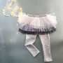 Girl Cotton Gradual Change Gauze Tutu Skirts Leggings Casual Patchwork Spliced Pants Baby Clothing
