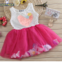 Conyson hot sale baby Children's Clothing toddler Baby kids clothing Dress print flower Girl Birthday Dress candy Girl's Dress
