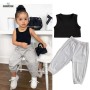 Conyson Summer Kids Baby Girls Cool Fashion Sleeveless Tops Vest Long Pants Outfits Kids Tracksuit Kid Clothing Toddler Sets