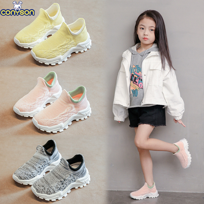 Conyson High Quality Fashion Unisex wholesale Outdoor Sport Rubber Unisex Anti-proof Light Flexible Designer Running Kids Shoes