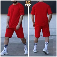 2022 Custom Logo Sweatsuit Men Jogger Sets Private Label Men Short Tracksuit Set Summer Short Set For Men