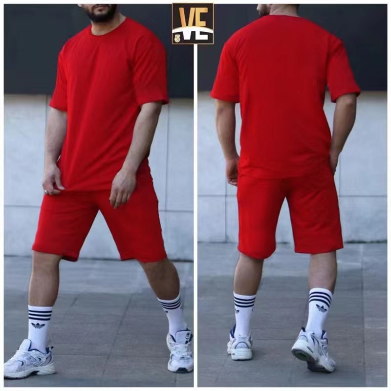 2022 Custom Logo Sweatsuit Men Jogger Sets Private Label Men Short Tracksuit Set Summer Short Set For Men