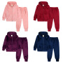 Conyson Wholesale Nonsexual Custom Kids Outdoor Stationaery Hooded Top And Pants Set French Baby Sweatshirt School Art Kids Sets