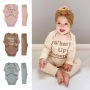 New Wholesale Conyson Baby Girl Boy Solid Quality Long Sleeve Round Neck Casual Sports Unisex Kids Clothing Set