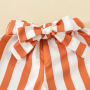 Conyson Wholesale Hot New Fashion Easter Gift Kids Clothes Cute Casual Rabbit Print Short Sleeve T-shirt Stripes Bowknot Shorts