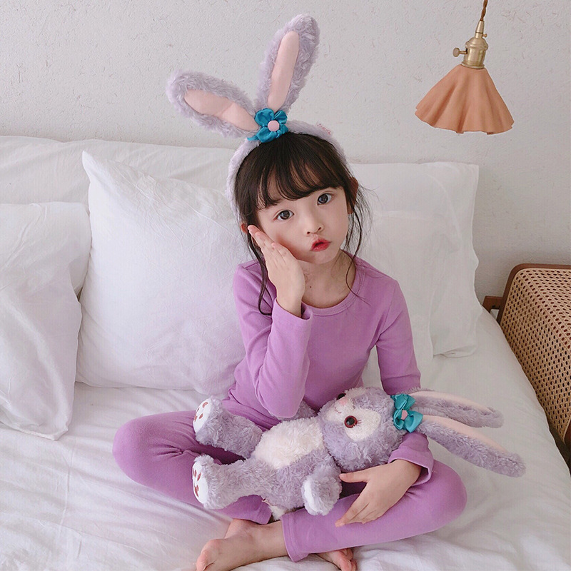 Customize Print Children Christmas Pajamas Thick Winter Cotton Knitted Girls' Sleepwear Kids Custom Blank Pajama Sets
