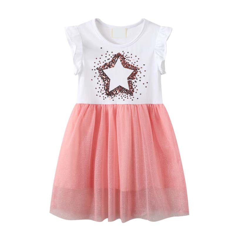 Conyson Wholesale Designs Summer 1-9 Years Children Clothing New Fashionable Cotton Cute Kids Girls Mesh Dresses