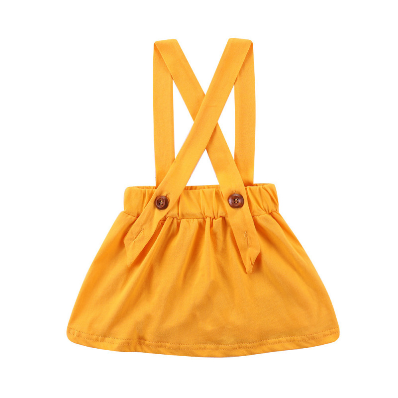 Conyson Wholesale Kids Clothing Outfits Suits Summer Baby Girl Flower Print Shirt +Yellow Skirt +Headband 3Pcs Girls Clothes Set