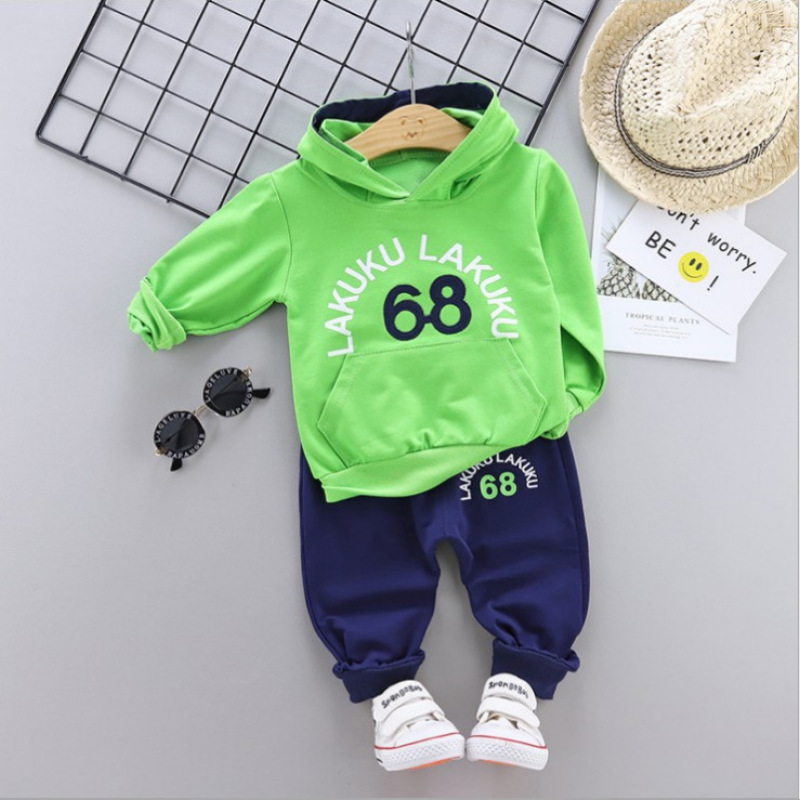 Conyson Wholesale Cotton Spring Unisex Stripe Casual Long Sleeve Zip Sweatsuit Boutique Baby Boys' Clothing 2 pcs Sets