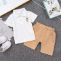 Conyson Summer Newborn Bulk Fashion Little Boy Clothing Suits 1-3 Years Blouse Shorts 2 Pieces Children's Boy Clothing Sets