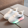 Conyson hot sale fashion toddler Children's baby Casual kids boy girl LED light shine running sneaker sport grid designer shoes