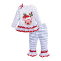 Cotton Pullover Elk Pattern Top Kids Christmas Long Sleeve Suit Clothes Sets Clothes