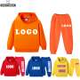 Conyson Custom logo Made Outdoor hot sale toddler jogger suit Baby Kid cotton designers hoodie clothes Tracksuit Sweatsuit Sets