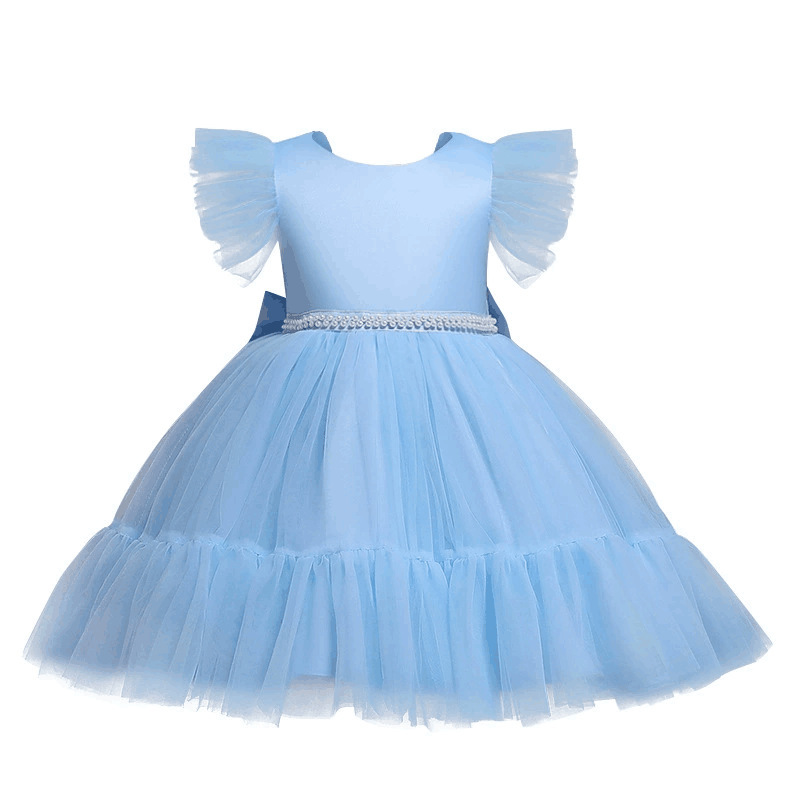 Conyson Kids Puffy Tulle Dresses Child Birthday Party Baby Girl Frocks Kid Girls Holiday Princess Party Fancy Dress