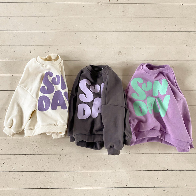 Boy Pullover Cotton Custom Color Fleece Hoodies Sweatshirt Kid Crewneck Sweatshirt