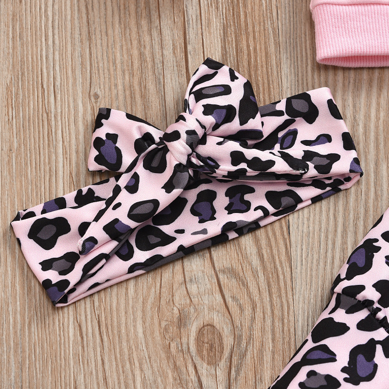 Infant Clothing 2017 Autumn Winter Baby Girls Clothes T-shirt+leopard Printpants 2pcs Outfit Suit Baby Girls Clothing Set