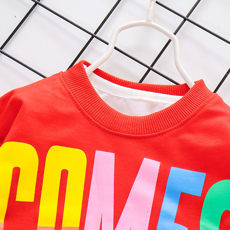 Conyson rts fashion autumn Boy kids boutique letters printing suits Baby Sports Tracksuits Clothing cotton Casual wholesale Suit