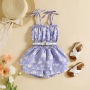 Conyson New Toddler Girl Clothes Customized Logo Girls Solid One Piece Jumpsuit For Little Girls Toddler Bodysuits