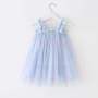 conyson wholesale new fashion sleeveless formal clothes party sequins sling strap frock summer tulle baby girls dress