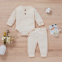 Conyson High Quality New Casual Cotton Autumn Long Sleeve Infant New Baby Clothes Romper and Pant 2Pcs Baby boys Clothing Set