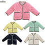 Conyson Hot Sale korea fashion boutique fall kids girls designers kid solid clothes PU leather winter clothing wholesale jacket