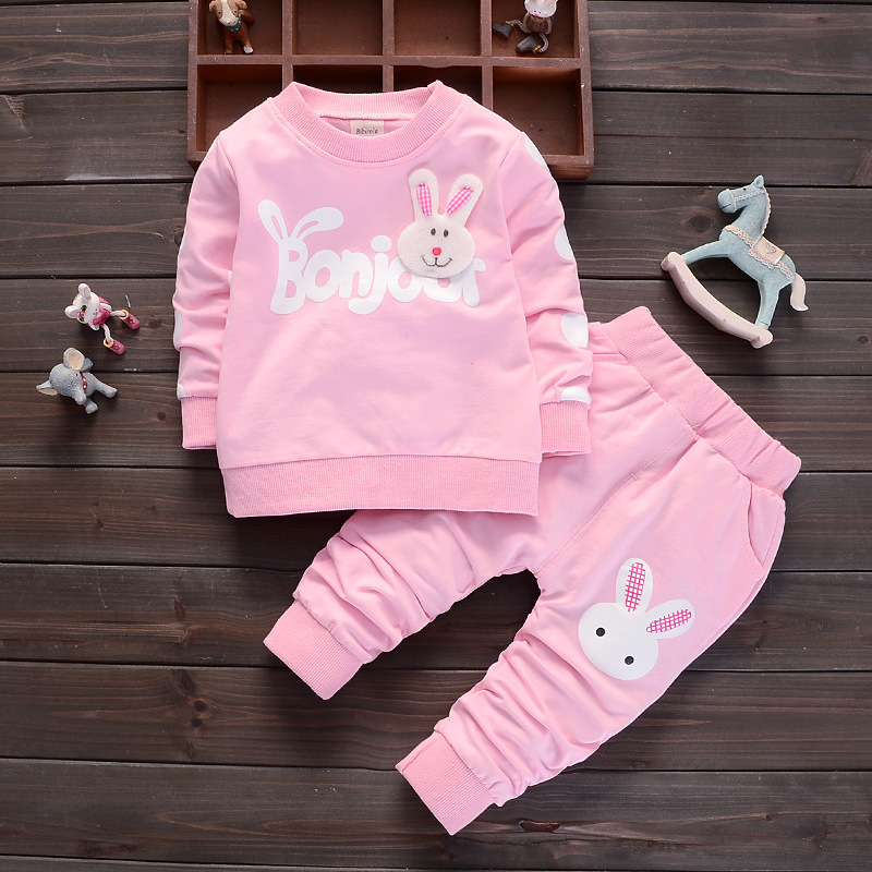 Conyson Wholesale rts Autumn toddler Baby suit infant kids Tracksuit little girls' boutique Cotton clothes children clothing set