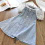 Conyson 2023 New Frock Design Toddler Baby Girl Birthday Party Sofia Cowboy Clothing Puff Sleeves Princess Elsa Dress