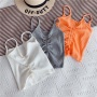 Conyson Fashion Boutique Summer Children Shirt Knit Top Cotton Solid Sleeveless Ruffler Kids Girl Clothes Vest