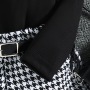 Conyson Hot Wholesale Autumn Winter Turtleneck Cratered Knitting Houndstooth Lattice 3-8 Yrs Baby Girl Shorts Two Pieces Set