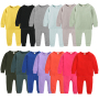 Custom Children Plain Color Ribbed Cotton High Quality Kids cotton Sleepwear Pajama Sets