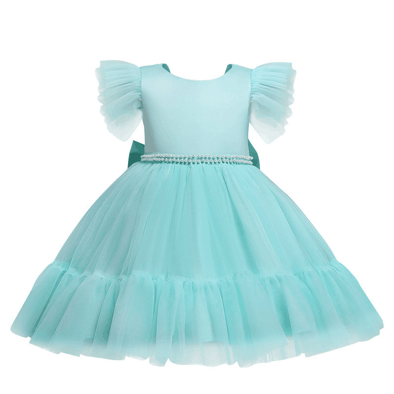 Conyson Kids Puffy Tulle Dresses Child Birthday Party Baby Girl Frocks Kid Girls Holiday Princess Party Fancy Dress