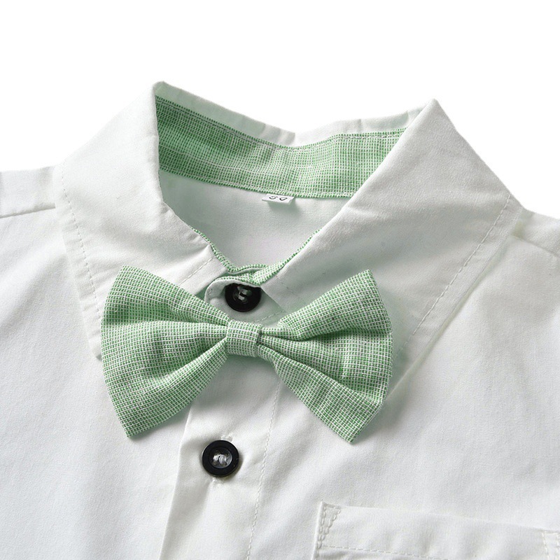 Conyson Hot Summer Gentleman Wedding shirt Bow-Tie Toddler Comfortable 0-6years Baby Little Boy 2 Pieces Boy Clothing Set