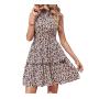 Conyson New Arrivals Summer Wholesale Women Vintage Floral Printed Backless Sleeveless Halter Neck Women's Long Elegant Dress
