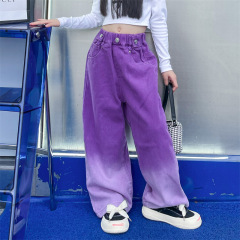 Conyson Hot sale good quality autumn winter fashion boutique designer Kids loose Pants Children denim Trousers girls jeans