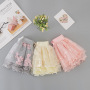 Conyson Korea Designer Kids Clothes Latest Baby Girls Summer Casual All-match Short Skirt Flowers Mesh Embroidered Skirt